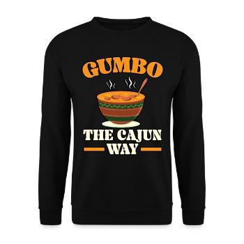 Gumbo Lovers Foodie Louisiane Manger Cuisine Cajun - Sweat-shirt Unisexe - noir - Devant - Alina (178cm) & Michal (187cm)