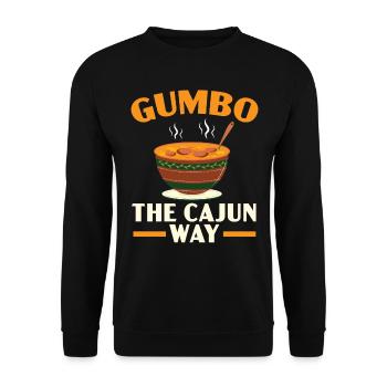 Gumbo Lovers Foodie Louisiane Manger Cuisine Cajun - Sweat-shirt Unisexe - noir - Devant - Alina (178cm) & Michal (187cm)