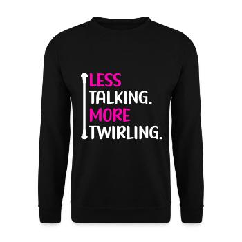 Majorette Gymnastics Majorettes Baton Twirling - Unisex Sweatshirt - black - Front - Alina (178cm) & Michal (187cm)