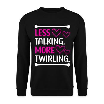 Majorette Gymnastics Majorettes Baton Twirling - Unisex Sweatshirt - black - Front - Alina (178cm) & Michal (187cm)