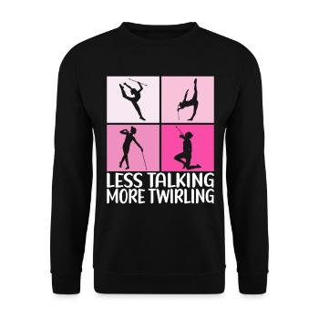 Majorette Gymnastics Majorettes Baton Twirling - Unisex Sweatshirt - black - Front - Alina (178cm) & Michal (187cm)