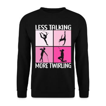 Majorette Gymnastics Majorettes Baton Twirling - Unisex Sweatshirt - black - Front - Alina (178cm) & Michal (187cm)
