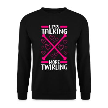 Majorette Gymnastics Majorettes Baton Twirling - Unisex Sweatshirt - black - Front - Alina (178cm) & Michal (187cm)