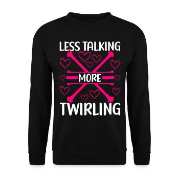 Majorette Gymnastics Majorettes Baton Twirling - Unisex Sweatshirt - black - Front - Alina (178cm) & Michal (187cm)