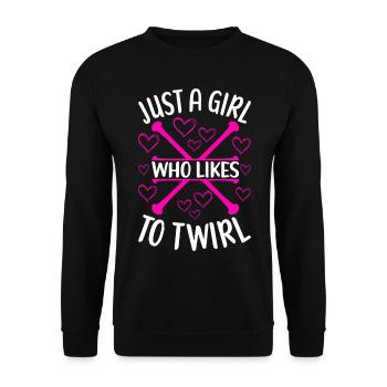 Majorette Gymnastics Majorettes Baton Twirling - Unisex Sweatshirt - black - Front - Alina (178cm) & Michal (187cm)