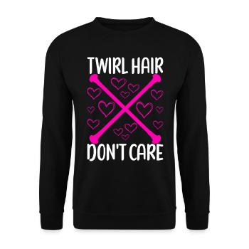 Majorette Gymnastics Majorettes Baton Twirling - Unisex Sweatshirt - black - Front - Alina (178cm) & Michal (187cm)