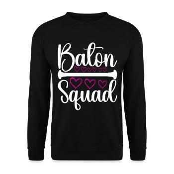 Majorette Gymnastics Majorettes Baton Twirling - Unisex Sweatshirt - black - Front - Alina (178cm) & Michal (187cm)