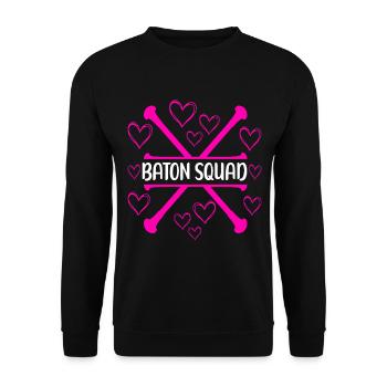 Majorette Gymnastics Majorettes Baton Twirling - Unisex Sweatshirt - black - Front - Alina (178cm) & Michal (187cm)