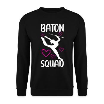 Majorette Gymnastics Majorettes Baton Twirling - Unisex Sweatshirt - black - Front - Alina (178cm) & Michal (187cm)