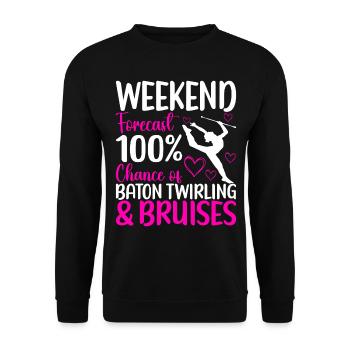 Majorette Gymnastics Majorettes Baton Twirling - Unisex Sweatshirt - black - Front - Alina (178cm) & Michal (187cm)