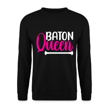 Majorette Gymnastics Majorettes Baton Twirling - Unisex Sweatshirt - black - Front - Alina (178cm) & Michal (187cm)