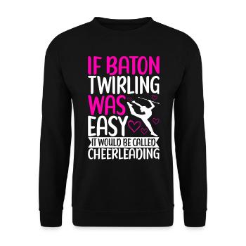 Majorette Gymnastics Majorettes Baton Twirling - Unisex Sweatshirt - black - Front - Alina (178cm) & Michal (187cm)