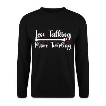 Majorette Gymnastics Majorettes Baton Twirling - Unisex Sweatshirt - black - Front - Alina (178cm) & Michal (187cm)