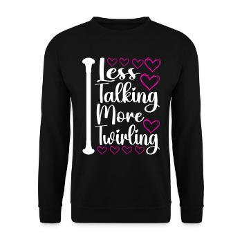 Majorette Gymnastics Majorettes Baton Twirling - Unisex Sweatshirt - black - Front - Alina (178cm) & Michal (187cm)