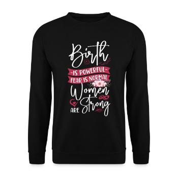LD Labour And Delivery Nurse - Unisex Sweatshirt - black - Front - Alina (178cm) & Michal (187cm)