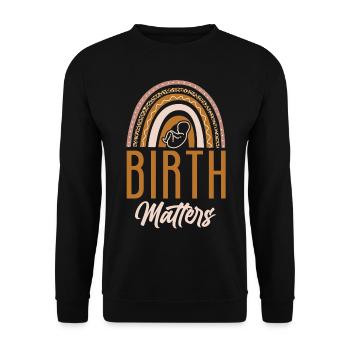 LD Labour And Delivery Nurse - Unisex Sweatshirt - black - Front - Alina (178cm) & Michal (187cm)