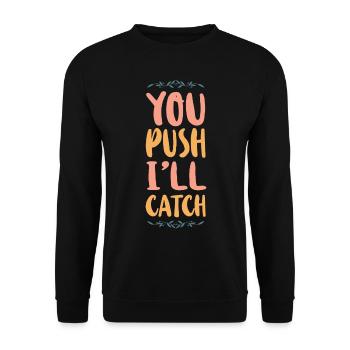LD Labour And Delivery Nurse - Unisex Sweatshirt - black - Front - Alina (178cm) & Michal (187cm)