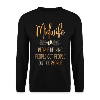 Nurse Midwife Birth Worker Midwife - Unisex Sweatshirt - black - Front - Alina (178cm) & Michal (187cm)