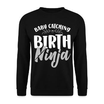 LD Labour And Delivery Nurse - Unisex Sweatshirt - black - Front - Alina (178cm) & Michal (187cm)