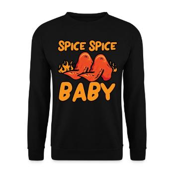 Buffalo Wings Foodie Cuisine Américaine Poulet - Sweat-shirt Unisexe - noir - Devant - Alina (178cm) & Michal (187cm)