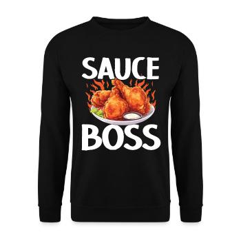 Buffalo Wings Foodie Cuisine Américaine Poulet - Sweat-shirt Unisexe - noir - Devant - Alina (178cm) & Michal (187cm)