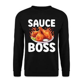 Buffalo Wings Foodie Cuisine Américaine Poulet - Sweat-shirt Unisexe - noir - Devant - Alina (178cm) & Michal (187cm)