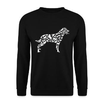 Rottweiler Dog Mom Rottweiler Dad - Unisex Sweatshirt - black - Front - Alina (178cm) & Michal (187cm)