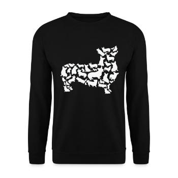 Pembroke Welsh Corgi Dog Mom Pembroke Welsh Corgi - Unisex Sweatshirt - black - Front - Alina (178cm) & Michal (187cm)