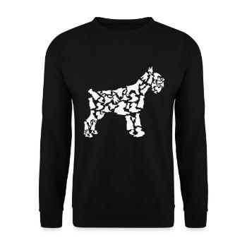 Miniature Schnauzer Mom Miniature Schnauzer Dad - Unisex Sweatshirt - black - Front - Alina (178cm) & Michal (187cm)