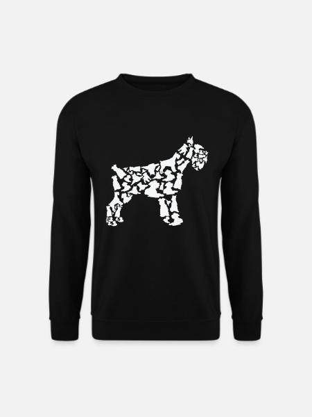 Zwergschnauzer Mama Zwergschnauzer Papa - Unisex Pullover - Schwarz