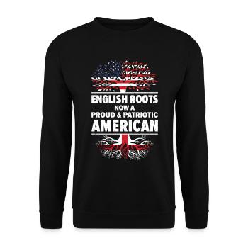 Lieu de naissance : Anglais, Angleterre, Américain, États-Unis - Sweat-shirt Unisexe - noir - Devant - Alina (178cm) & Michal (187cm)