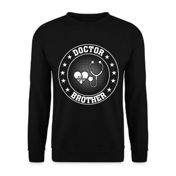 Hospital Doctor Brother - Unisex Sweatshirt - black - Front - Alina (178cm) & Michal (187cm)