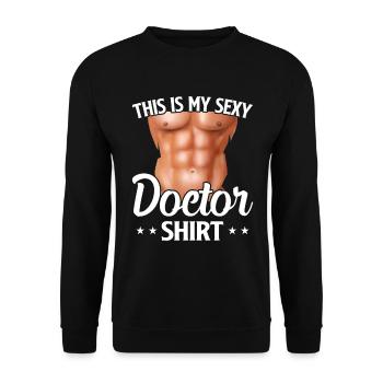 C’est ma chemise de médecin sexy drôle médecin médical - Sweat-shirt Unisexe - noir - Devant - Alina (178cm) & Michal (187cm)