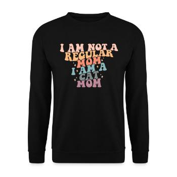 Je suis une maman chat - Funny Cat Mom Style rétro - Sweat-shirt Unisexe - noir - Devant - Alina (178cm) & Michal (187cm)