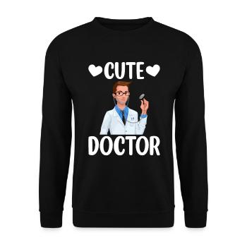 Mignon Docteur Médical Humour Hôpital Médecin - Sweat-shirt Unisexe - noir - Devant - Alina (178cm) & Michal (187cm)