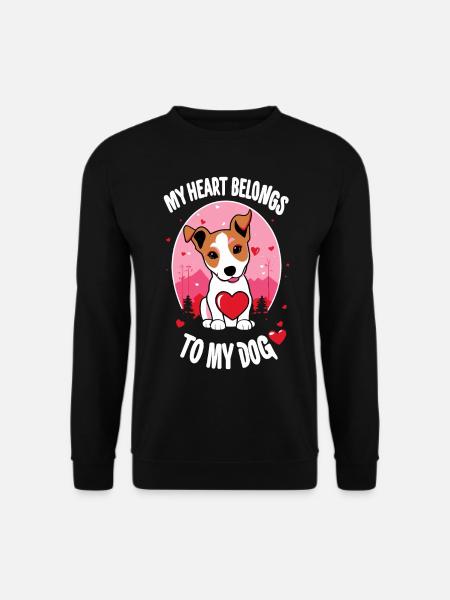 My Heart Belongs To My Dog - Unisex Pullover - Schwarz