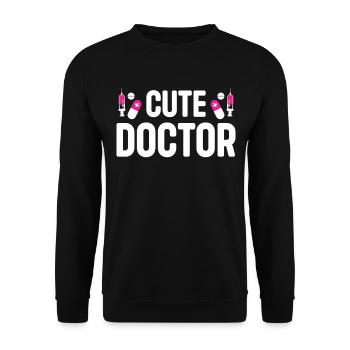 Doctor Life Hospital Doctor Emergency - Cute Docto - Unisex Sweatshirt - black - Front - Alina (178cm) & Michal (187cm)
