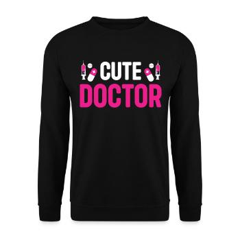 Médecin d’urgence Médecin de l’hôpital Vie Médecin mignon - Sweat-shirt Unisexe - noir - Devant - Alina (178cm) & Michal (187cm)
