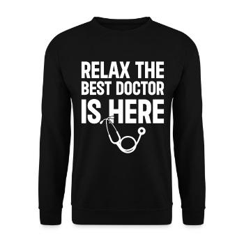 Citations drôles de médecin - Médecin d’urgence Hôpital Do - Sweat-shirt Unisexe - noir - Devant - Alina (178cm) & Michal (187cm)