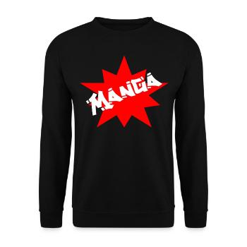manga style anime cosplay japanese comics - Unisex Sweatshirt - black - Front - Alina (178cm) & Michal (187cm)