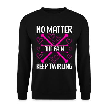 Majorette Gymnastics Majorettes Baton Twirling - Unisex Sweatshirt - black - Front - Alina (178cm) & Michal (187cm)