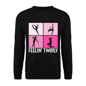 Majorette Gymnastics Majorettes Baton Twirling - Unisex Sweatshirt - black - Front - Alina (178cm) & Michal (187cm)