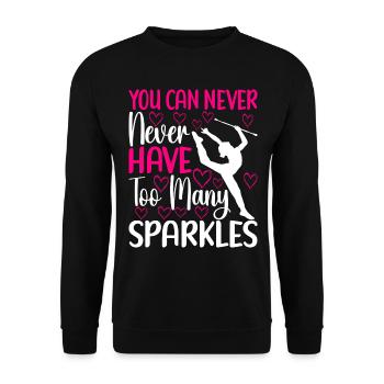 Majorette Gymnastics Majorettes Baton Twirling - Unisex Sweatshirt - black - Front - Alina (178cm) & Michal (187cm)