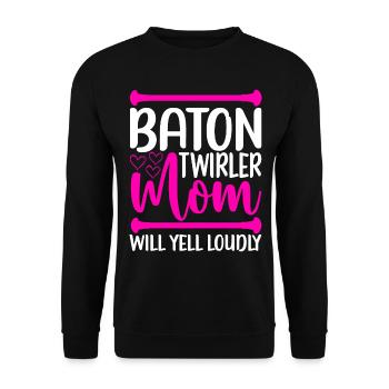 Majorette Gymnastics Majorettes Baton Twirling - Unisex Sweatshirt - black - Front - Alina (178cm) & Michal (187cm)