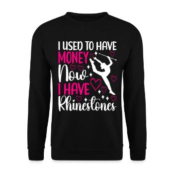 Majorette Gymnastics Majorettes Baton Twirling - Unisex Sweatshirt - black - Front - Alina (178cm) & Michal (187cm)