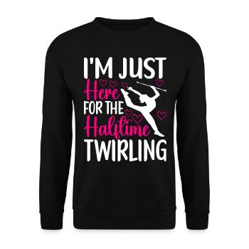 Majorette Gymnastics Majorettes Baton Twirling - Unisex Sweatshirt - black - Front - Alina (178cm) & Michal (187cm)