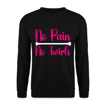 Majorette Gymnastics Majorettes Baton Twirling - Unisex Sweatshirt - black - Front - Alina (178cm) & Michal (187cm)