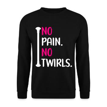 Majorette Gymnastics Majorettes Baton Twirling - Unisex Sweatshirt - black - Front - Alina (178cm) & Michal (187cm)