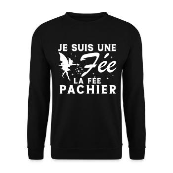 Je suis une fée la fée pachier Cadeau Humoristique - Sweat-shirt Unisexe - noir - Devant - Alina (178cm) & Michal (187cm)