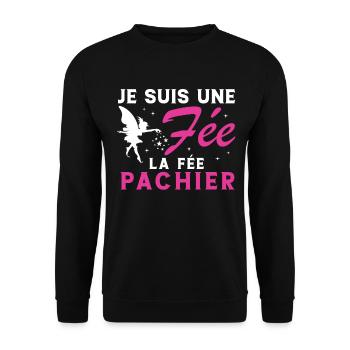 Je suis une fée la fée pachier Cadeau Humoristique - Sweat-shirt Unisexe - noir - Devant - Alina (178cm) & Michal (187cm)